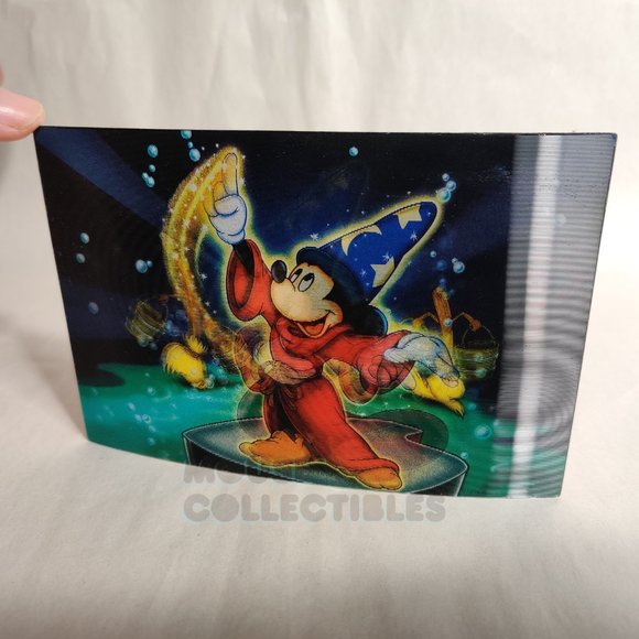 Disney Parks Fantasia Lenticular Postcard Sorcerer Mickey Magician Disneyland - Picture 4 of 9